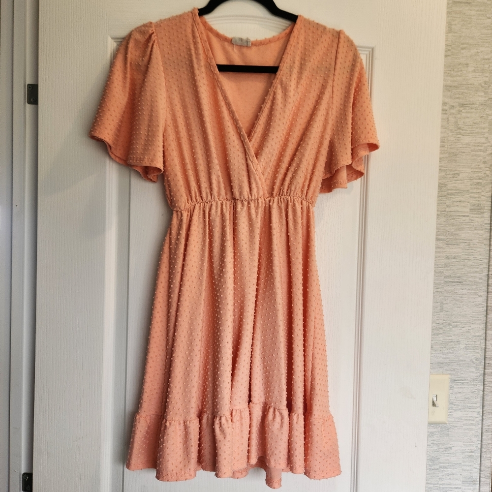 Lovely Melody Womens Peach Dress Size M Euc